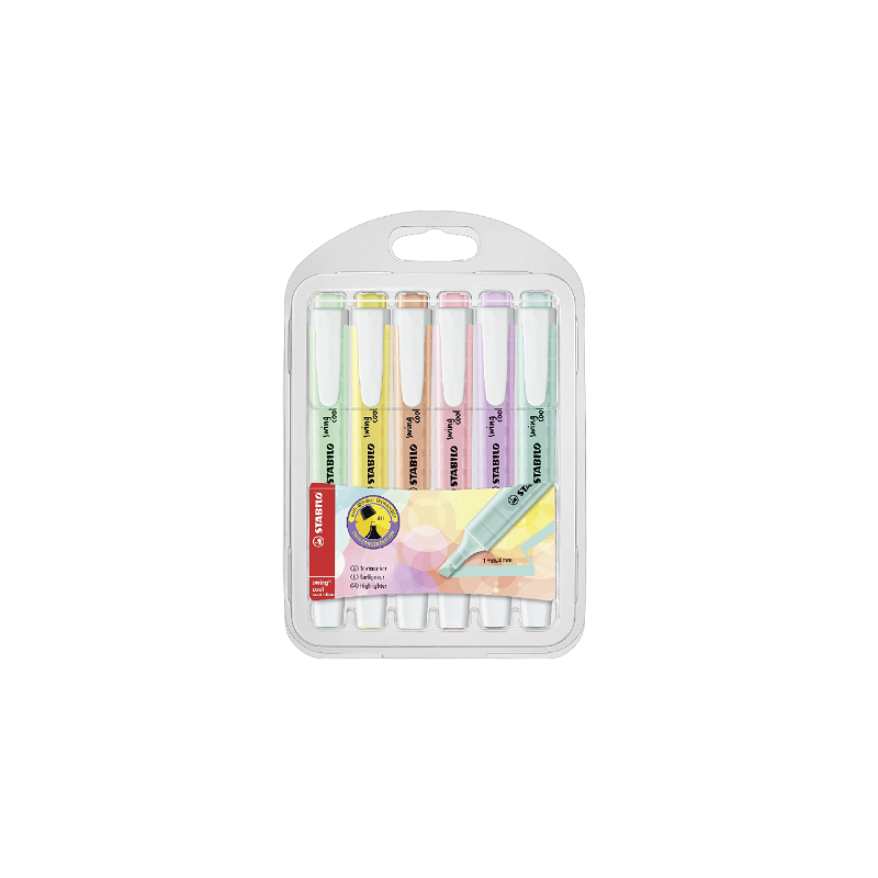 SURLIGNEUR STABILO SWING COOL PASTEL 6PCS