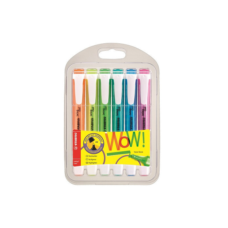 SURLIGNEUR STABILO SWING COOL 6PCS