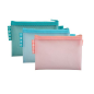 POCHETTE DOCUMENTS TIRETTE EXACOMPTA A6 CHROM PASTEL ASS.