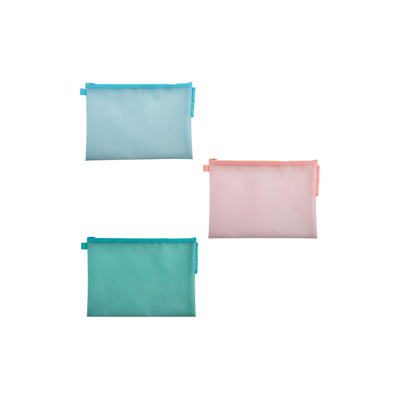 POCHETTE DOCUMENTS TIRETTE EXACOMPTA A4 CHROM PASTEL ASS.