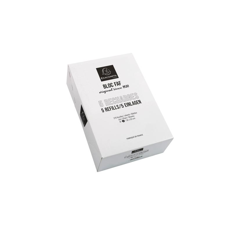 BLOC FAF RECHARGE NR.2 EXACOMPTA UNI 5PCS