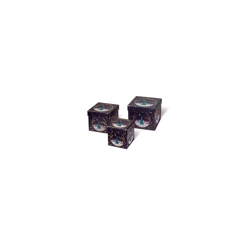 BOITE CADEAU BSB NOEL WINTER VILLAGE 3PCS COMPOSE DE: