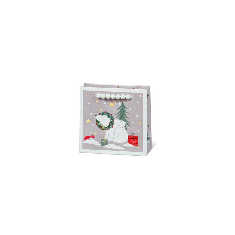 SACHET NOEL BSB 14,5X15X6CM POLAR BEAR