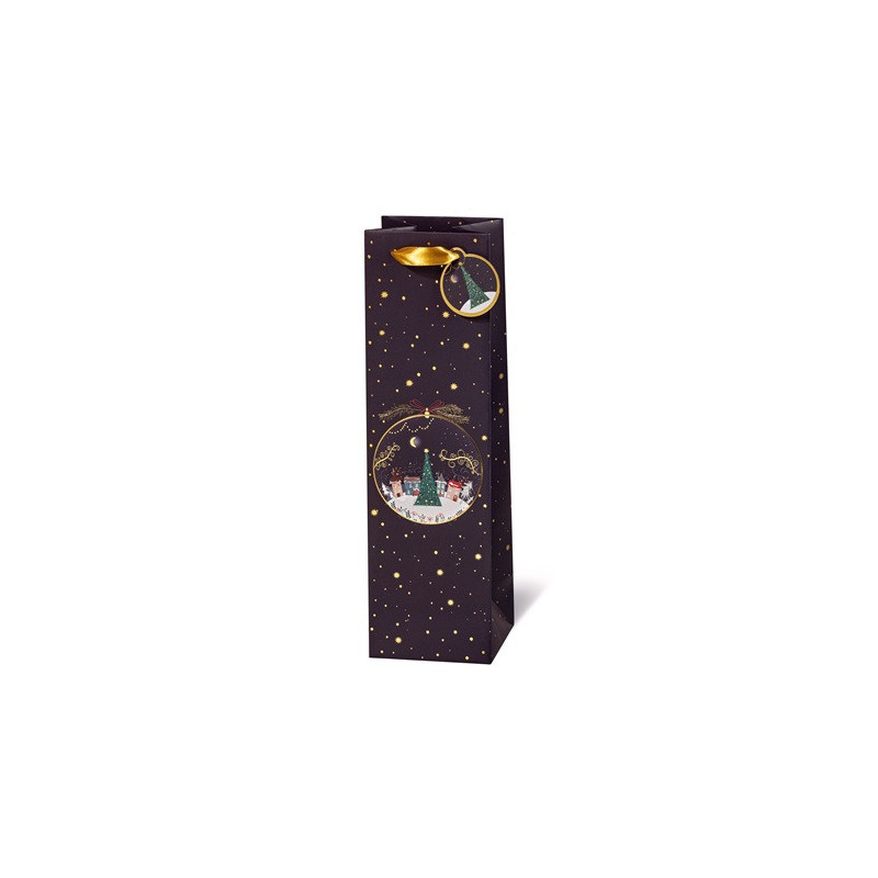SACHET NOEL BSB BOUT. 36X10,5X10CM WINTER VILLAGE