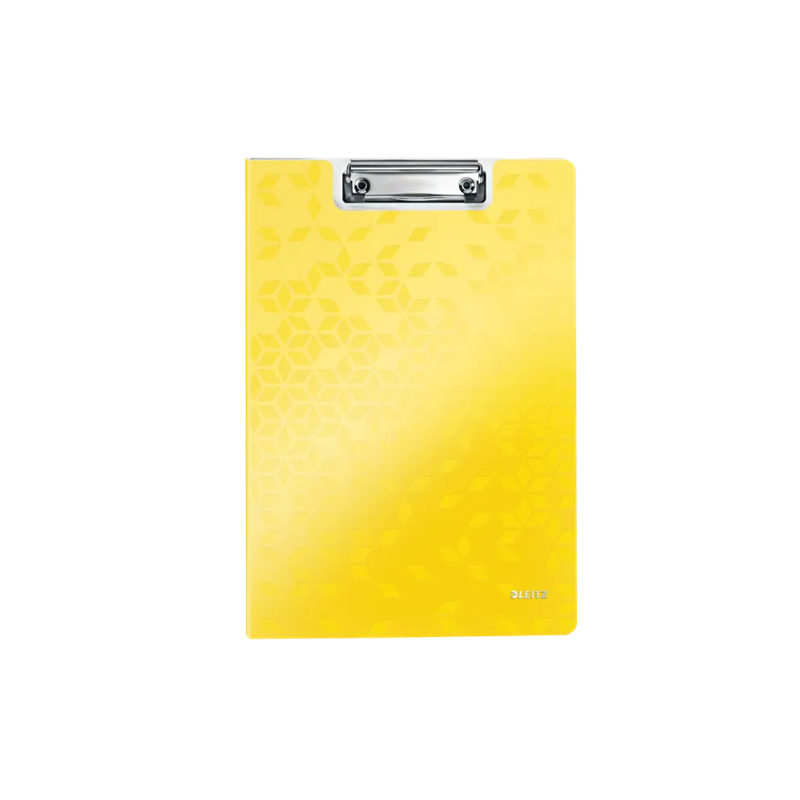 PLAQUE A PINCE A4 DOUBLE LEITZ JAUNE