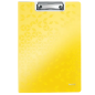 PLAQUE A PINCE A4 DOUBLE LEITZ JAUNE