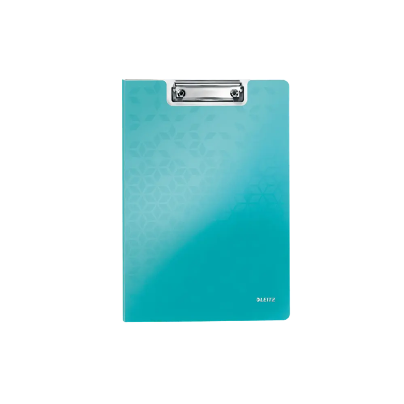 PLAQUE A PINCE A4 DOUBLE LEITZ BLEU GLACIER