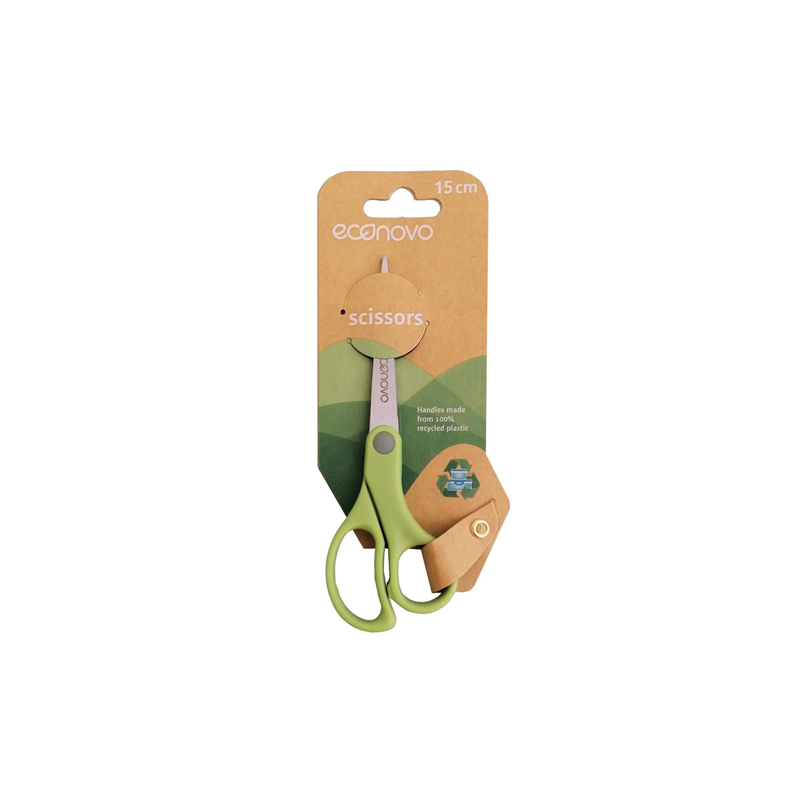 CISEAUX ENFANTS ECONOVO 15,2CM VERT KRAFT BLISTER