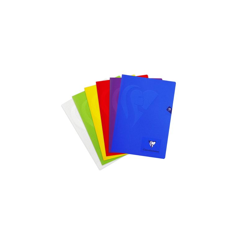 CAHIER CLAIREF. PIQ. A4 QUAD. 24FLS ASS.