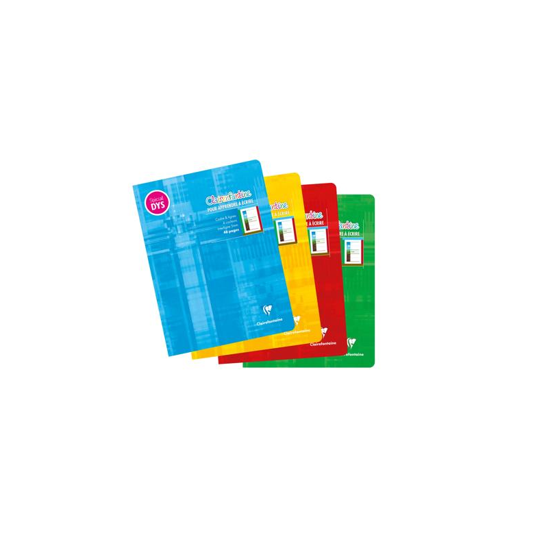 CAHIER CLAIREF. PIQ. A5+ QUAD. +LIGNE 24FLS  ASS.