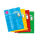 CAHIER CLAIREF. PIQ. A5+ QUAD. +LIGNE 24FLS  ASS.