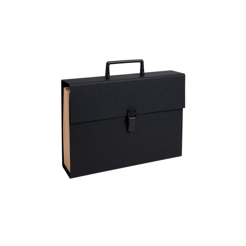 TRIEUR ACCORDEON EXACOMPTA A4 PP 20 COMP.+BOUTON POUSSOIR NOIR