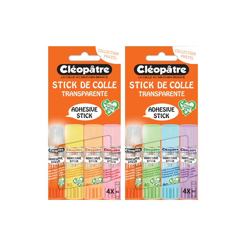 COLLE BATON CLEOPATRE 8GX4 TRANSP. PASTEL