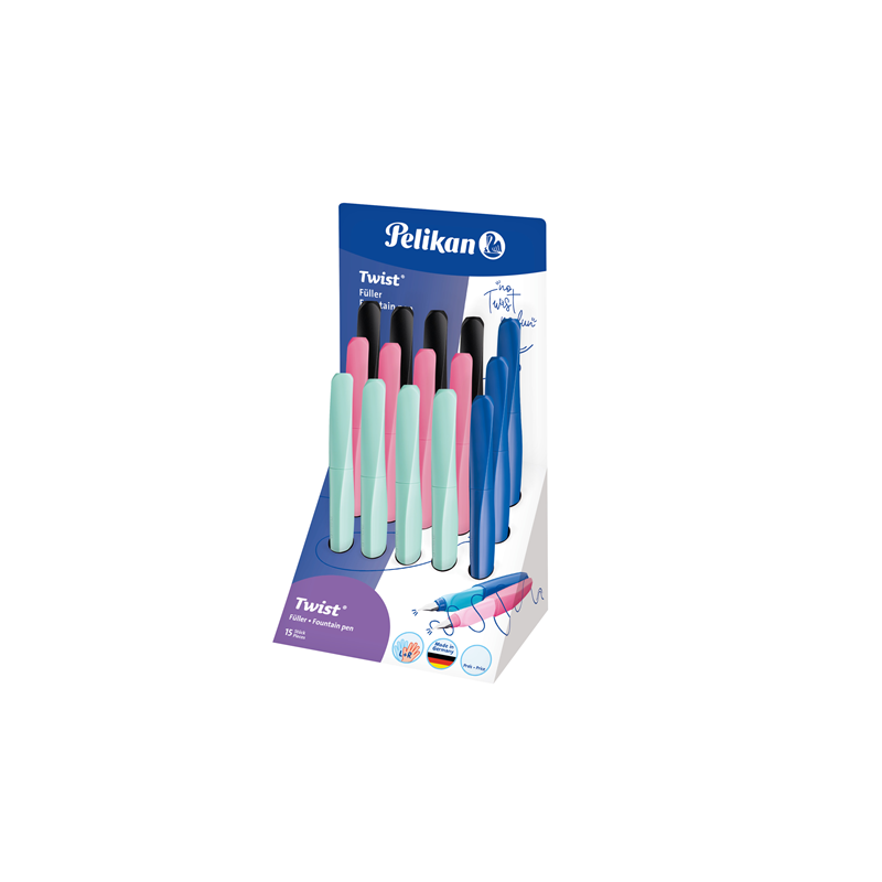 PLUME PELIKAN TWIST ASS. PRES.15PCS (300007993)