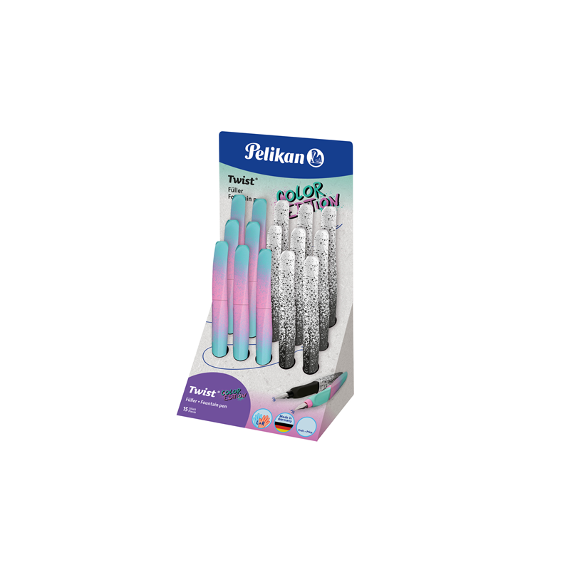 PLUME PELIKAN TWIST COLOR EDITION ASS. PRES. 15PCS (300007991)
