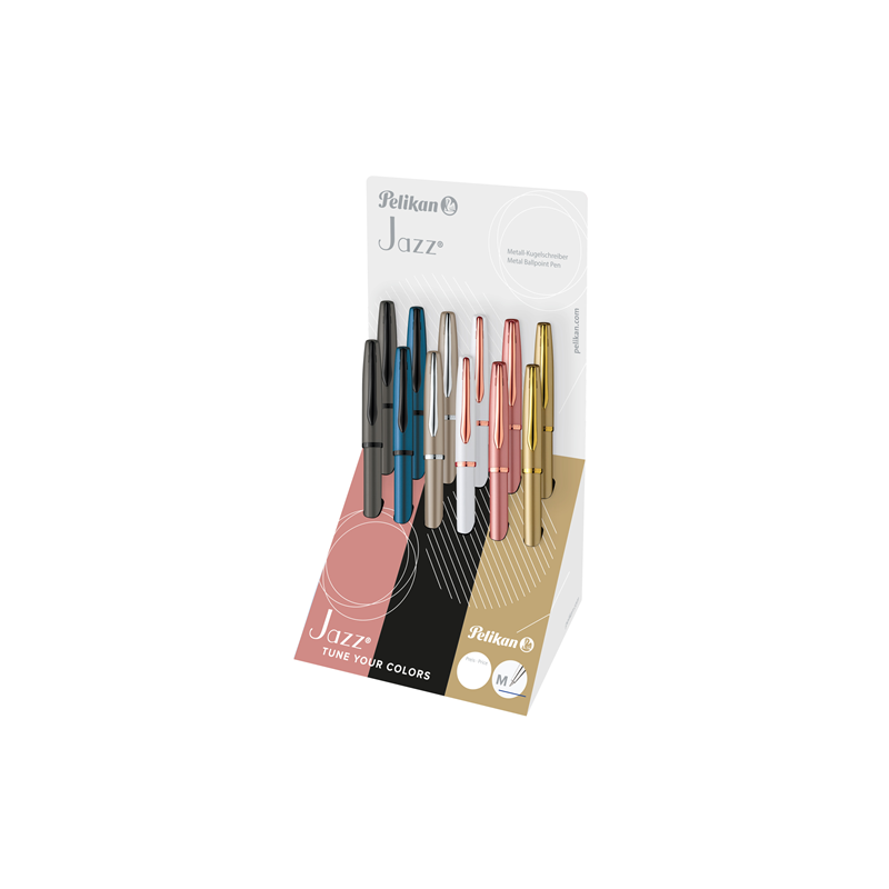 STYLO BILLE PELIKAN JAZZ NOBLE ELEGANCE ASS. PRES. 12PCS (300007997)