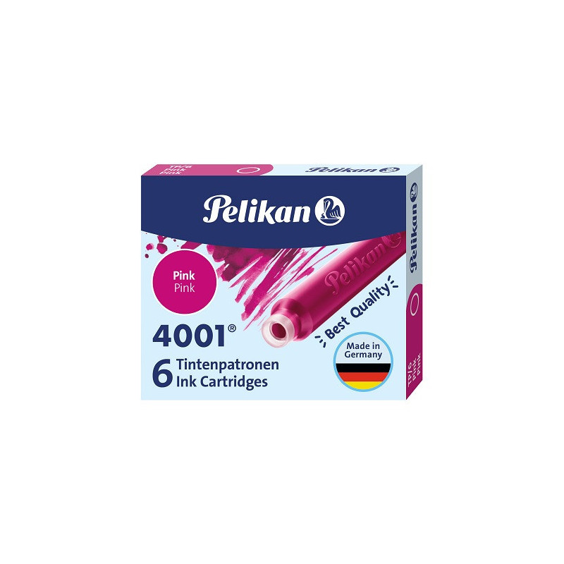 CARTOUCHE ENCRE PELIKAN TP6 ROSE 6PCS (100435993)