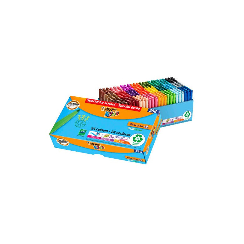 FEUTRE ECO.BIC VISACOLOR XL 288PCS