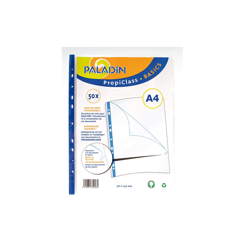 HOUSSE A4 TRANSP. PALADIN COMFORT 50PCS