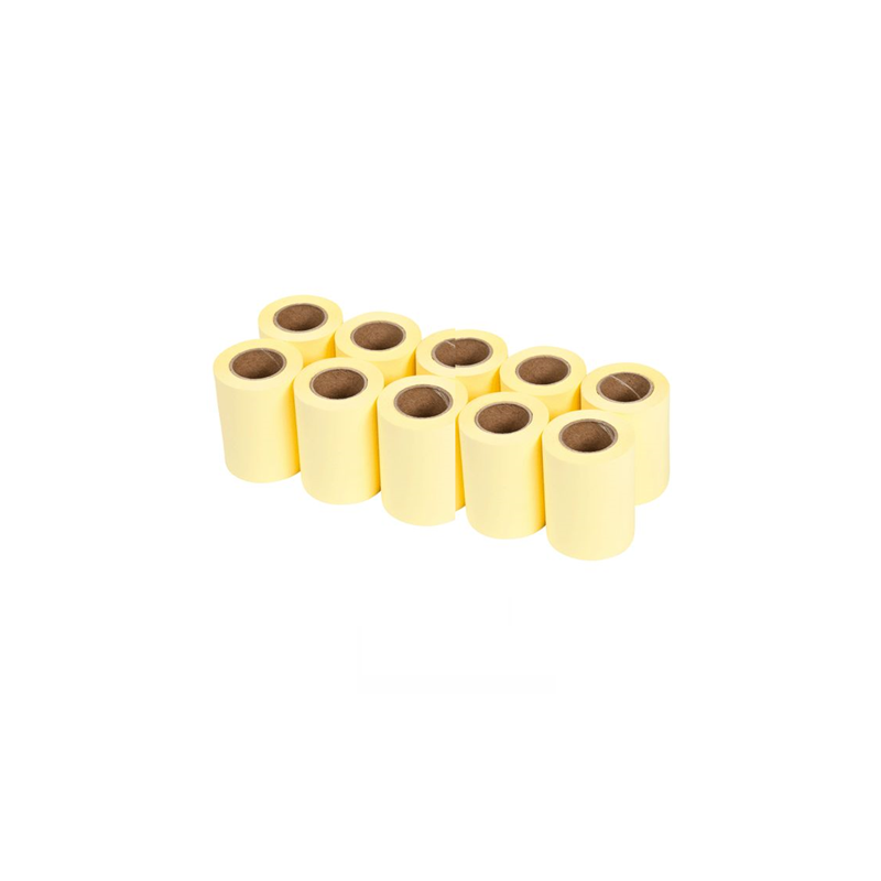 NOTES EN ROULEAU RECHARGE 60MMX10M JAUNE 10PCS