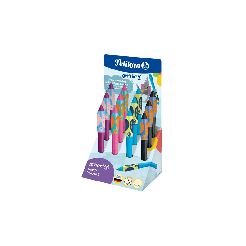 CRAYON NOIR PELIKAN GRIFFIX ASS. PRES.12PCS (300007876)