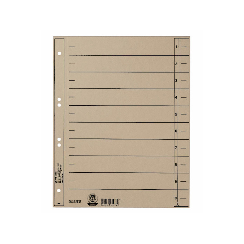 INTERCAL. A4 DECOUP. CART. GRIS 100PCS LEITZ