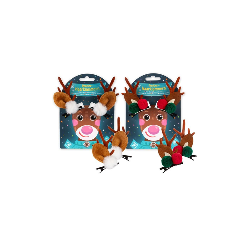 TRENDHAUS NOEL PINCE A CHEVEUX RENNE 2PCS ASS.
