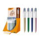 STYLO BILLE BIC 4 COULEURS WOOD PRES. 30PCS