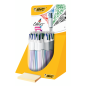 STYLO BILLE BIC 4 COULEURS SHINE MEDIUM PRES. 20PCS
