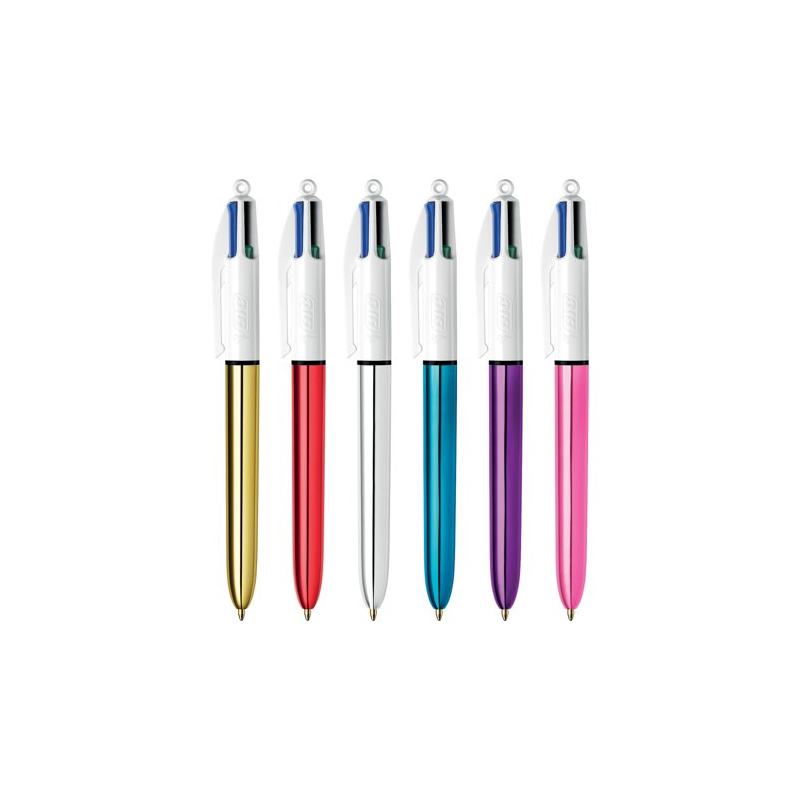 STYLO BILLE BIC 4 COULEURS SHINE MEDIUM