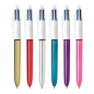 STYLO BILLE BIC 4 COULEURS SHINE MEDIUM