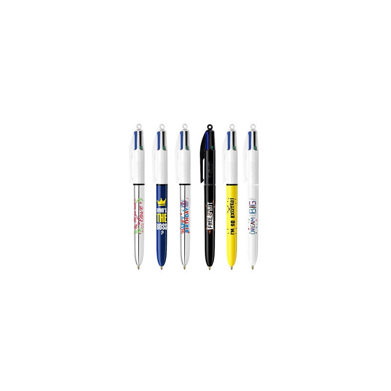 STYLO BILLE BIC 4 COULEURS MESSAGES