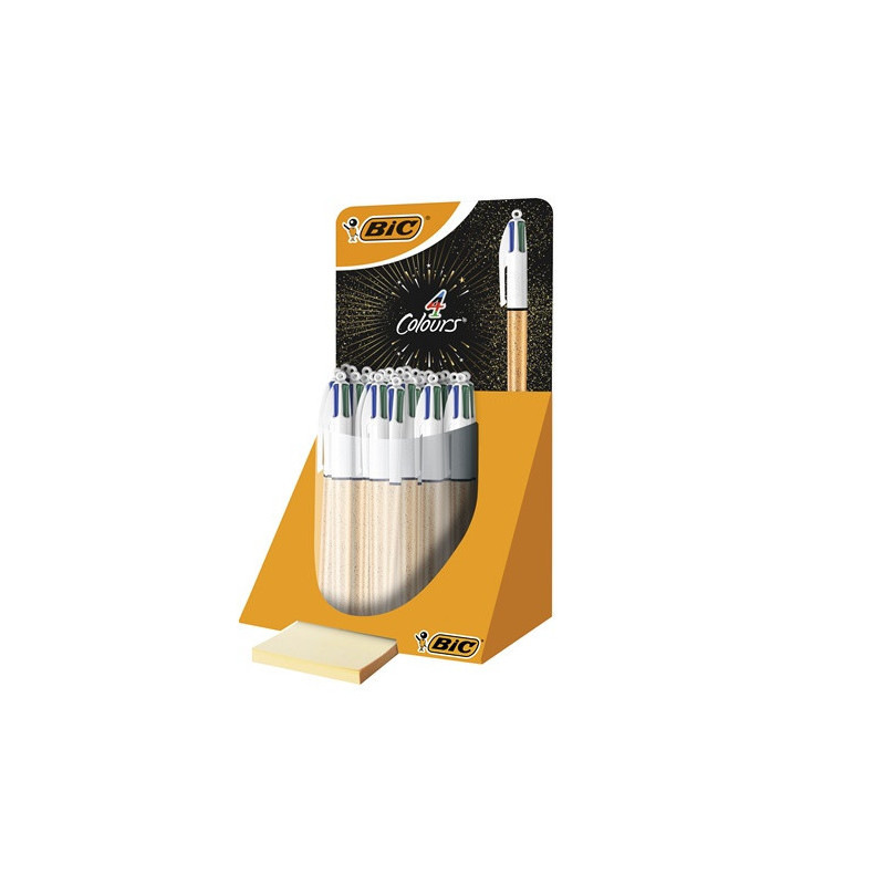 STYLO BILLE BIC 4 COULEURS PARTY PRES. 30PCS