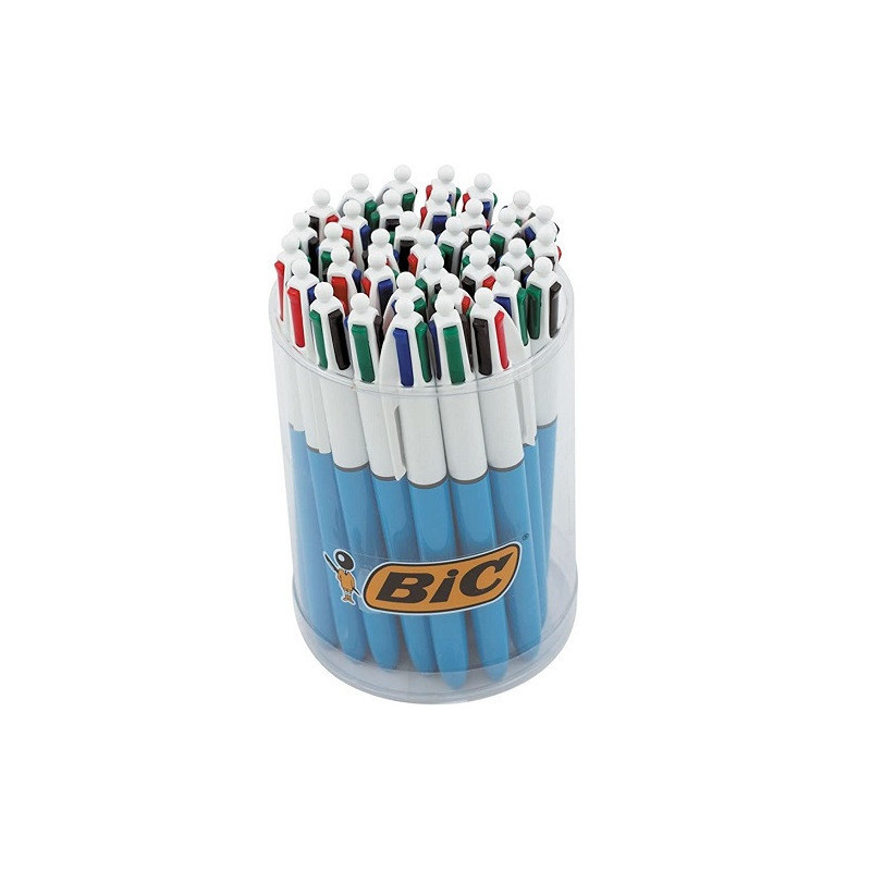 STYLO BILLE BIC 4 COULEURS PRES. 36PCS