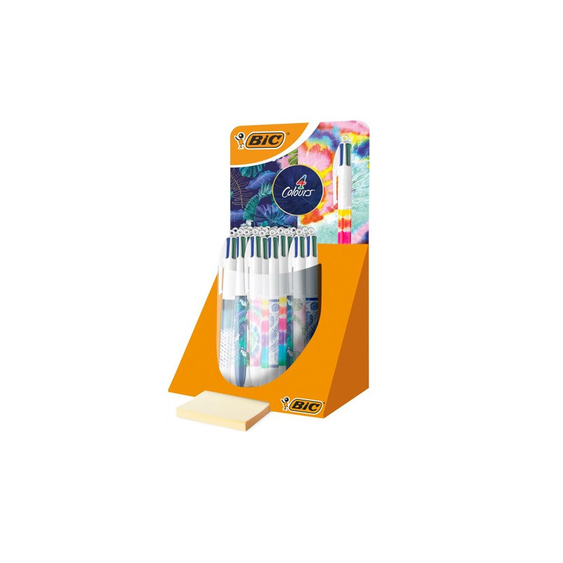 STYLO BILLE BIC 4 COULEURS DECOR PRES. 30PCS