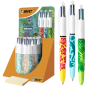 STYLO BILLE BIC 4 COULEURS VELOURS PRES. 30PCS