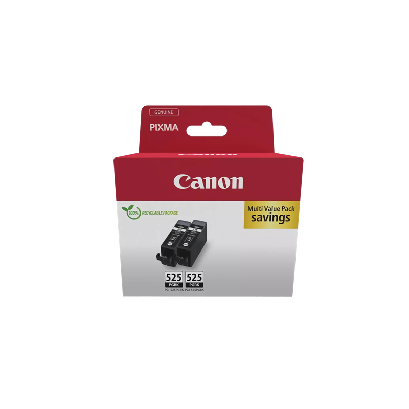 CARTOUCHE IMP. CANON N°525 NOIR TWINPACK