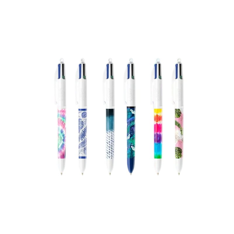 STYLO BILLE BIC 4 COULEURS DECOR