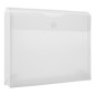 POCHETTE DOCUMENTS FOLDERSYS VELCRO +SOUFFLET A4 TRANSP. 7CM