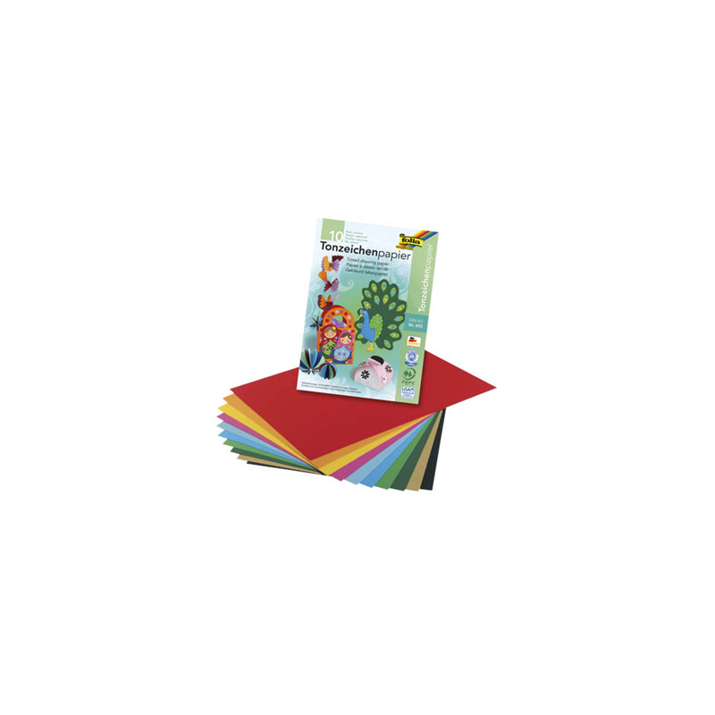 BLOC DESSIN COULEUR 297X420MM A3 130G 10FLS FOLIA
