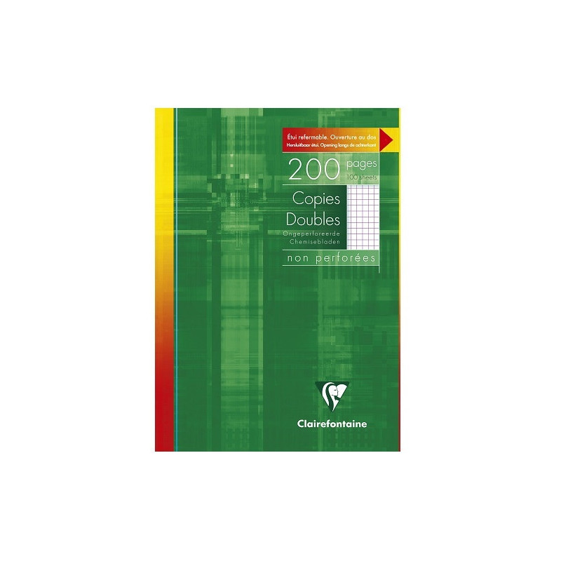 COPIE-DOUBLE CLAIREF. A4 100FLS NON PERF. SANS MARGE
