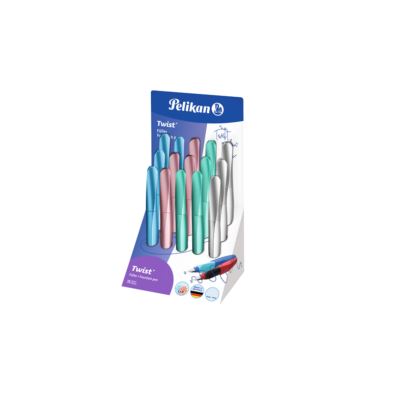 PLUME PELIKAN TWIST CLASSY ASS. PRES.15PCS (300007917)
