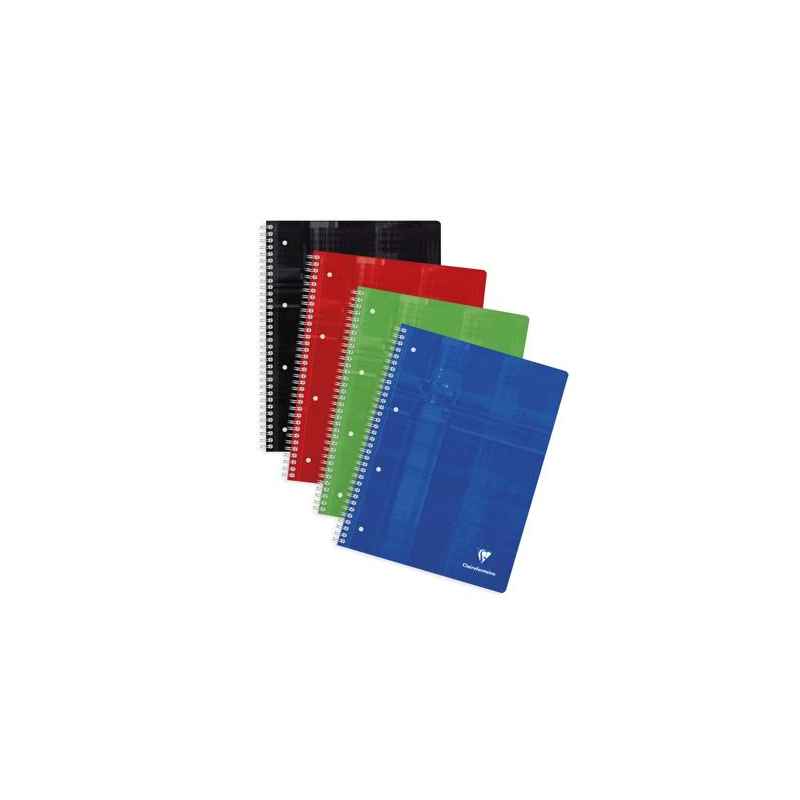 CAHIER CLAIREF. REL.INT. A4+ QUAD. 80FLS ASS.