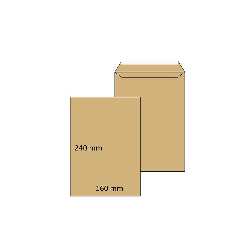 ENVEL.SAC 162X229MM BRUN STRIP (88106368)(C5)