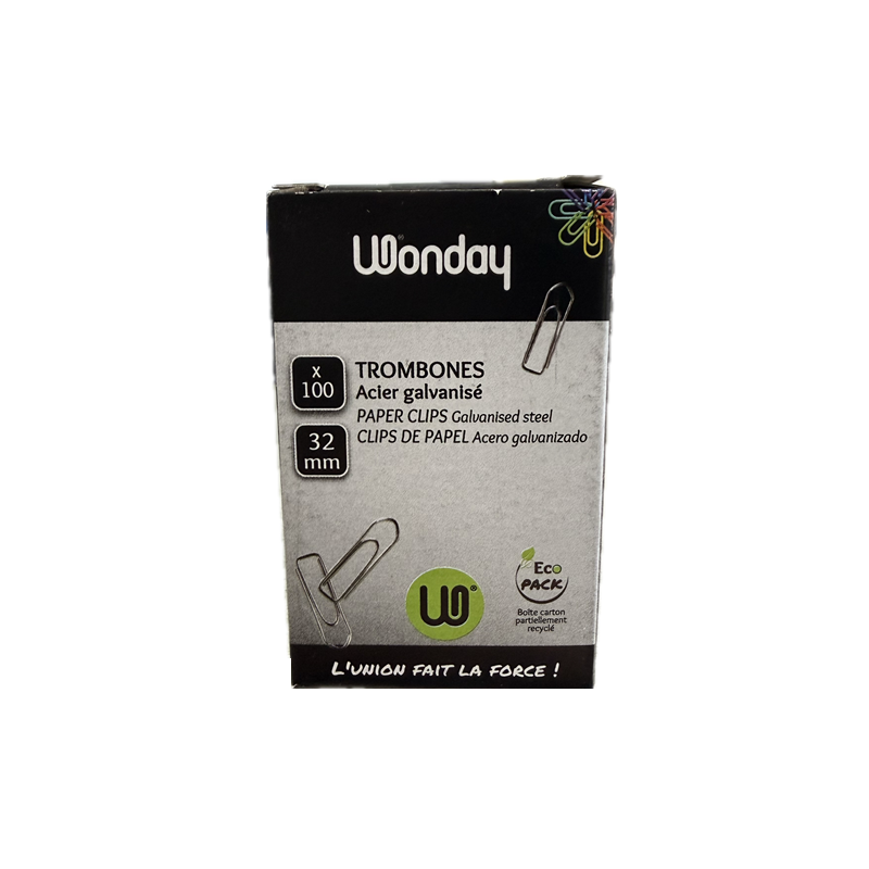 ATTACHE-LETTRES 32MM 100PCS WONDAY