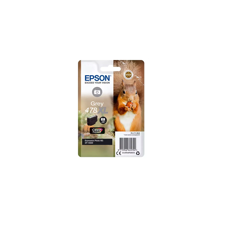 CARTOUCHE IMP. EPSON 478XL GRIS 200PH.