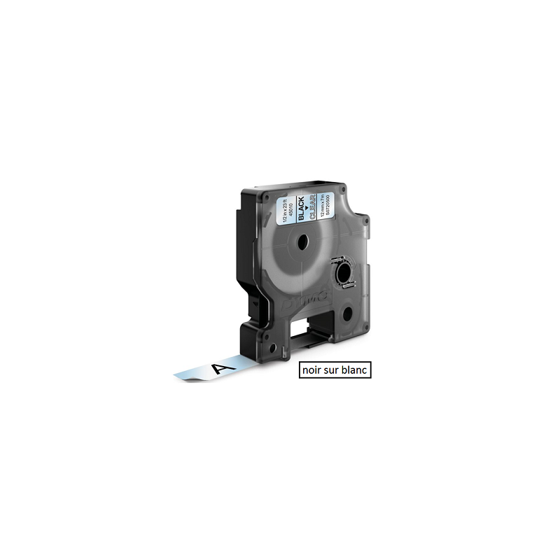 DYMO RUBAN D1 RESISTANT 12MMX3,5M NYLON NOIR/BLANC