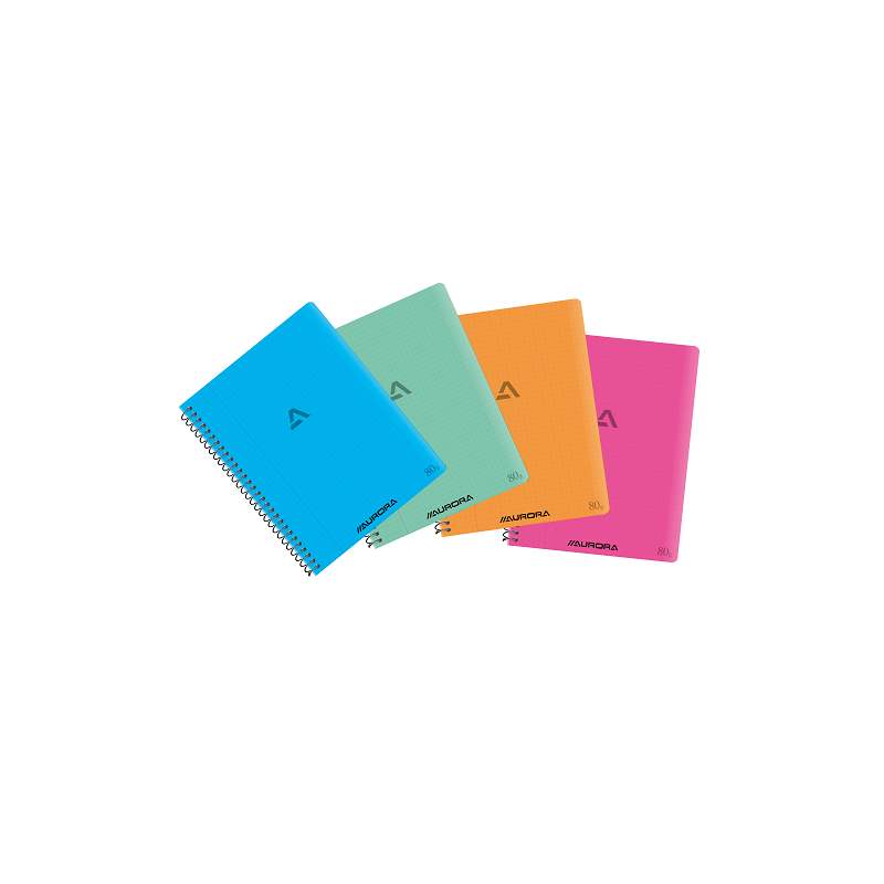 CAHIER AURORA REL.INT. A5 QUAD.+M 60FLS ASS.