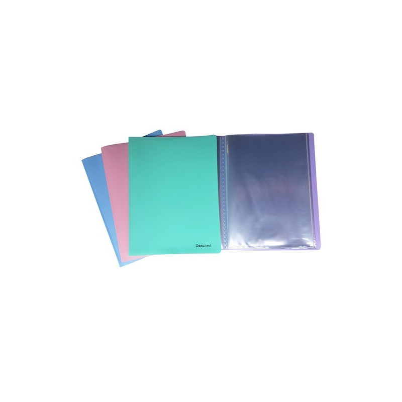 ALBUM PRESENT. A4 DOCULINE 40 POCH. PASTEL UNI ASS.