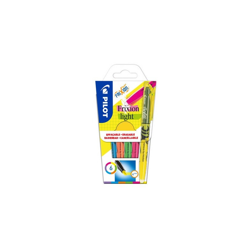 SURLIGNEUR PILOT FRIXION LIGHT 6PCS